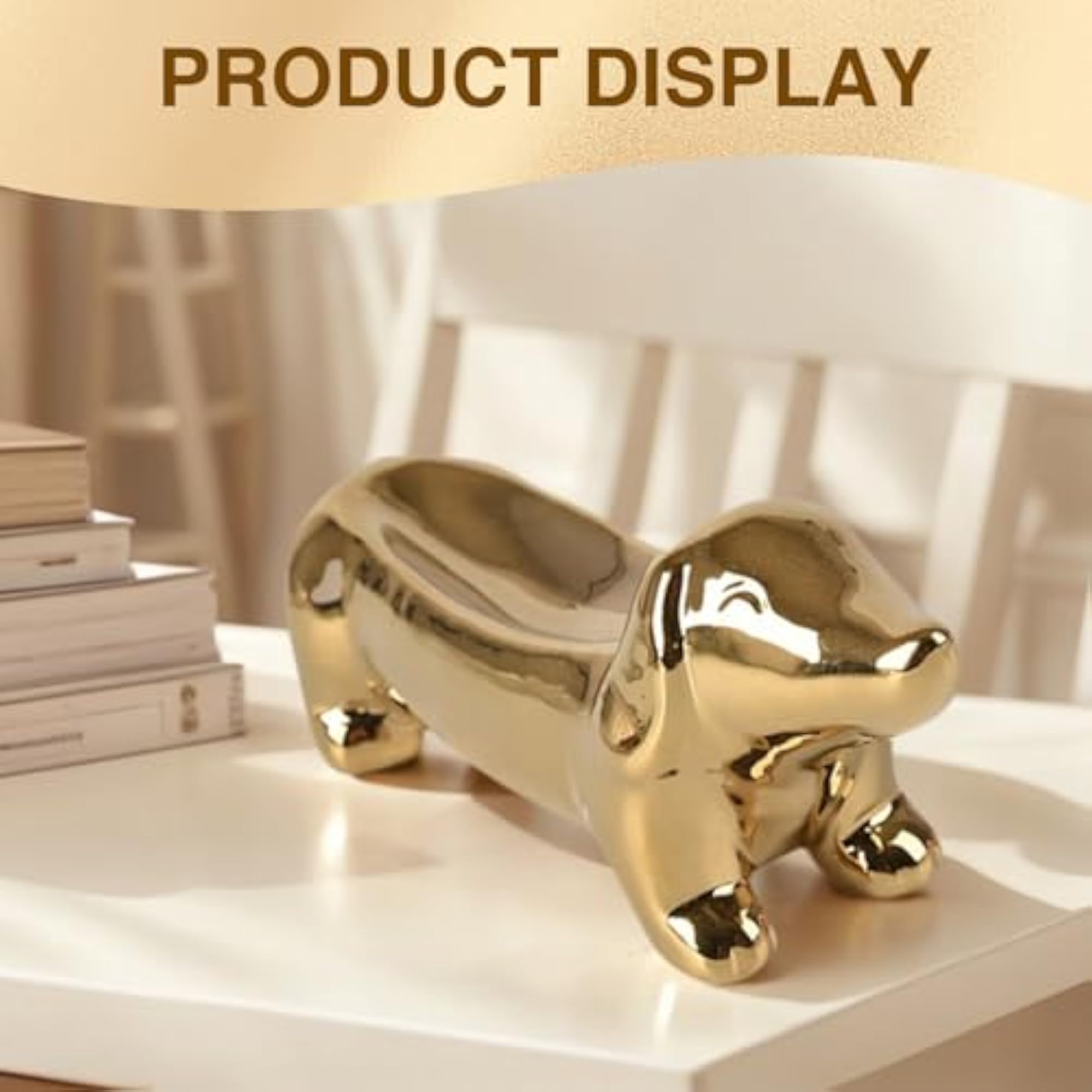 Dachshund Ring Holder Ceramic Trinket Tray